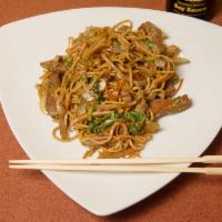 3. Lo Mein · Choice of meat and soft noodle stir-fried with cabbage and onion.