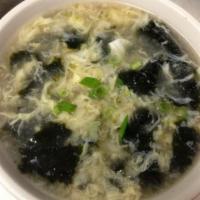 5. Seaweed Egg Flower Soup · Soup with beaten egg whites.