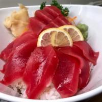 Tekka-Don · Sliced raw tuna over a bed of sushi rice.