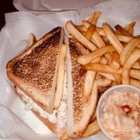 Tuna Salad Sandwich · White Albacore Tuna with Hellman’s Mayo Served with homemade apple coleslaw & french fries.