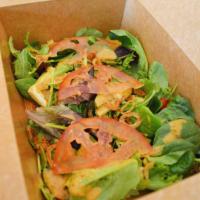 Create your own salad · Choose a base green, 4 toppings, dressing, and crunch. Additonal toppings and premium toppin...