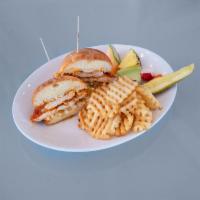 The Chicken Sandwich · Simply grilled in butter. Lettuce and tomato upon request. Add tillamook cheddar for an addi...