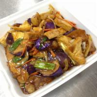 Bean Curd with Eggplant · Served with steamed rice. 