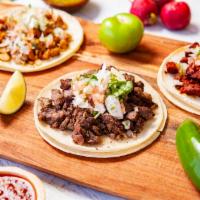 Regular Soft Taco · You're choice of meat, pico de gallo & our trademark salsa!