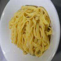 Tsukemen Thick Noodle · Yellow flat thick noodle. Thick and chewy texture.