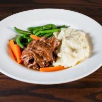 Pot Roast  · A F&S favorite. Slow-roasted to perfection. Served with homemade mashed potatoes and fresh v...