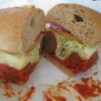 Vinny's Bag of Doughnut Sandwich · Meatball marinara and provolone cheese on sweet roll.