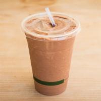 Choco-Nut Smoothie · Banana, cacao, date, almond milk, pinch of sea salt, choice of almond butter or peanut butter.