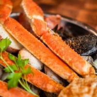 Captain's Feast · 1 lb. jumbo snow crab legs, 1 lb. jumbo shrimp, lobster tail, corn, mushroom, potato and and...
