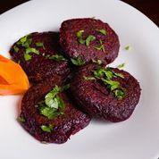 Beetroot Cutlet · Shallow fried beetroot cutlets.