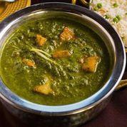 Aloo Saag · Pureed spinach and potatoes cooked till perfection