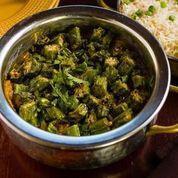 Bhindi Sasuralwali · Okra tossed as you would eat at your in-laws house.