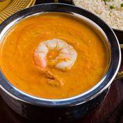 Jhinga Tikka Masala · Onion and tomato sauce, garden herbs, shrimp.