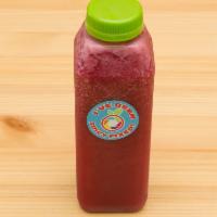 Berrylicious Juice · Blended organic blueberries, blackberries, strawberries and green apple. 