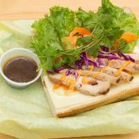 Grilled Chicken Banh Mi Sandwich · On a French hoagie roll. 