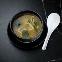 Miso Soup · Miso soup is a traditional Japanese soup consisting of a dashi stock into which softened mis...