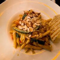 Penne Gamberetto Lunch Special  · Sauteed shrimp, onions, seasonal vegetables, toasted almonds, and feta cream sauce. 