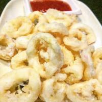 Deep Fried Calamari · Asian style, fresh squid deep fried.