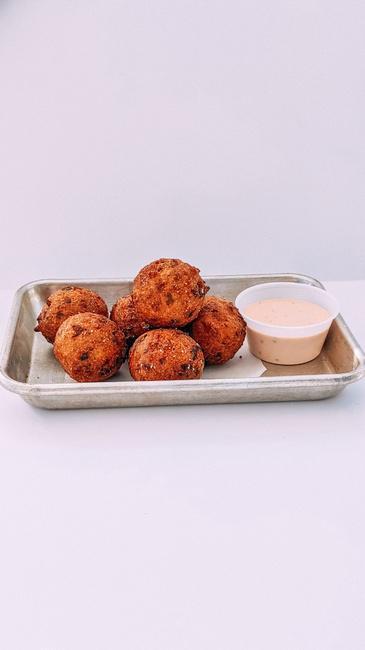 JALAPENO HUSHPUPPIES · Served With Spicy Ranch. Vegetarian