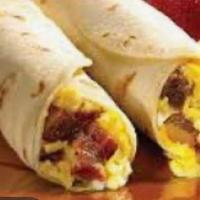 Egg & Chorizo Breakfast Taco · Folded tortilla with a variety of fillings such as meat or beans. 