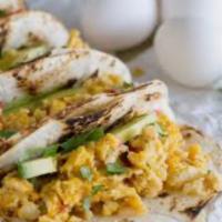 Egg & Potato Breakfast Taco · Folded tortilla with a variety of fillings such as meat or beans. 