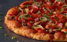 Italian Garlic Supreme Pizza · Pepperoni, Italian sausage, tomatoes, mushrooms, green onions, and lots of garlic on creamy ...