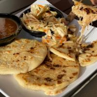 Pupusas (1) · Comes with its sauce and salad