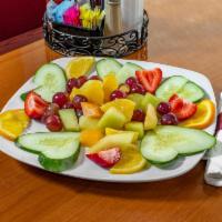 Fruit Salad Platter · Comes with jello, cottage cheese or sherbet
