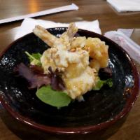 Wasabi Cream Shrimp · Deep-fried shrimp with wasabi cream sauce.
