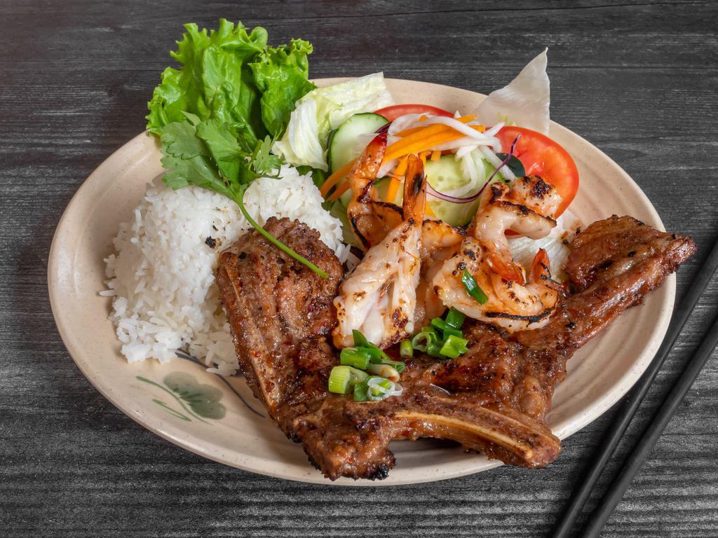 Charbroiled Pork Chop with Rice #21 · Co'm suon nuong. 