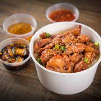 Chicken Bulgogi Bowl · Comes with Meat, Rice, and Sauce