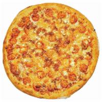 The Krewe Pizza  · Pepperoni, bacon, cheddar, feta, & Parmesan. 