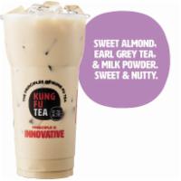 Almond Milk Tea · Black tea, non-dairy milk powder, and almond syrup