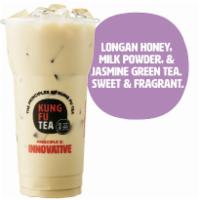 Honey Milk Green Tea · Green tea, non-dairy milk powder, and honey