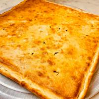 STUFFED SPINACH PIE ·  A SQUARE STUFFED PIE WITH SAUTEED SPINACH AND CHEESE