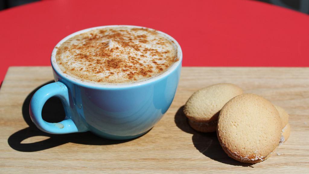 Chai Latte · Water, milk, and black tea with our secret blend of chai spices. Like a meal in a cup.