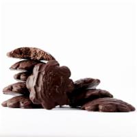 Chocolate Cookies Covered in Dark Chocolate · Cookies smothered in artisanal dark chocolate. They are made with rice flour so they don't h...