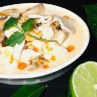 Tom Ka (coconut soup)... · coconut milk soup with mushrooms, herbs and fresh lime juice, garnished with cilantro and gr...