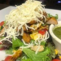 Chicken Salad... · Grilled marinade chicken, mix green, tomato, roasted red bell pepper, corn, sunflower seed, ...