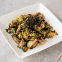 Ponzu Miso Brussel Sprouts · Flavored with seasoned soybean paste. 