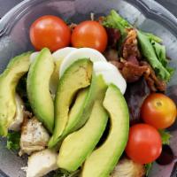 Cobb Salad · Chicken breast, egg, bacon, filed greens, tomato and avocado.