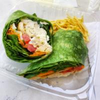 Chick Got Blues Wrap · Blue cheese. Chicken, goat cheese and spinach.