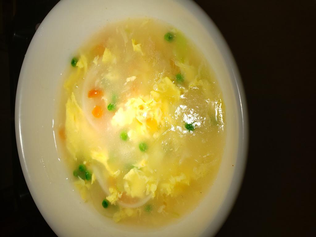 Egg Flower Soup · Soup with beaten egg whites. 