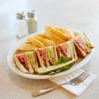 Club Sandwich · A classic club with turkey, bacon, tomato, lettuce and mayo.