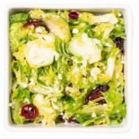 Brussels Sprouts (Cool) · with pecorino cheese and cranberries