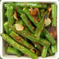 Green Beans (Warm) · with garlic & Aleppo pepper