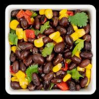 Black Beans and Corn (Cool) · with lime, cilantro, and chipotle