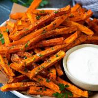 Sweet Potato Fries · Fried frenched sweet potatoes.
