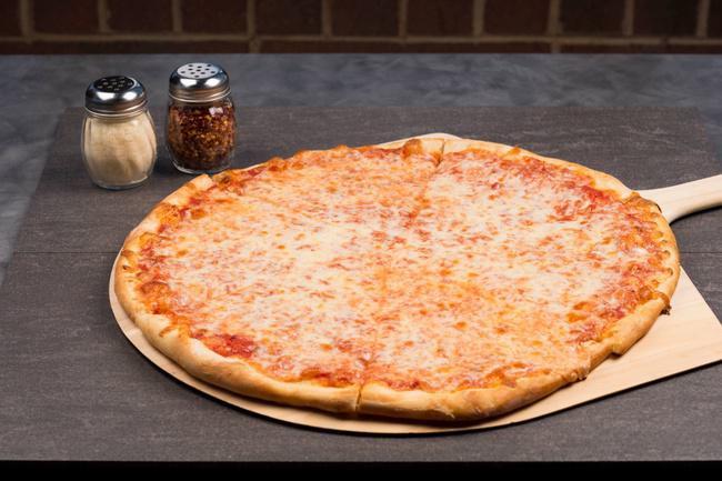 Large Cheese · Traditional cheese pizza with a round, thin crust (8 slices)