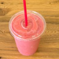 Strawberry Blast Smoothie · Strawberry, banana, passion-orange-guava juice